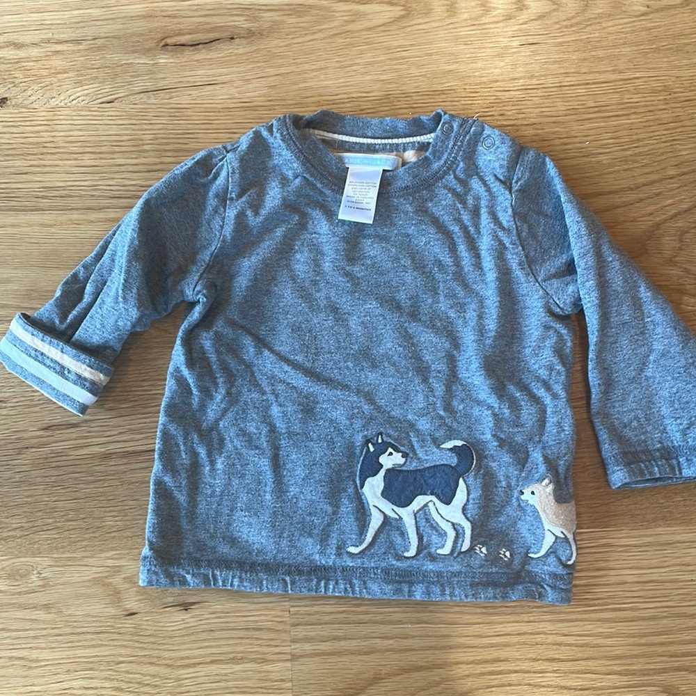 Janie and Jack reversible tee. 3-6 mths